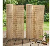 Canisse en Roseau Naturel Brise Vue Jardin Balcon Terrasse, Palissade Jardin Exterieur, Cache Vue Balcon, Pare Vue, Paillasse Pergola, Bambou Bois, Brise Vue Hauteur(Nature,0.91 m H x 6.40 m L)