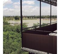 Canisse PVC double face marron 1 x 3 m - roseaux ovales 16 mm - anti-UV