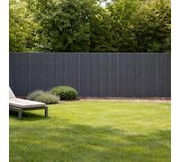 Canisse PVC occultant simple face 1,5x3m gris - Kit de fixation inclus