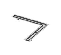 Tece TECEdrainline - Caniveau de douche d'angle, 120 cm, avec bande d'étanchéité, acier inoxydable 611200