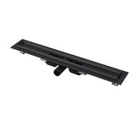 Caniveau de douche avec bordure pour grille 950 mm + Manchon PVC 40 à Joint et à Coller, noir mat (APZ101BLACK-950-M)