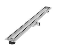 Caniveau de douche en acier inoxydable carrelé 90 cm et siphon Set complet argent plat LuxeBath