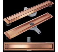 Caniveau De Douche Rea Rea Neox Pro Drain De Douche Cuivre Brossé 60 X 11 X 6,5 Cm