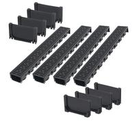 Caniveau de drainage 4 pcs Plastique 4 m