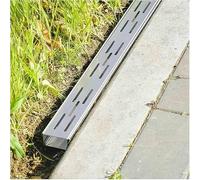 Caniveau de vidange en Acier Inoxydable 100 cm | Rectangulaire - Kit Avec Grilles for Jardin Garage Cuisine(100x7x5cm/39.4x2.8x2in)