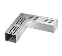 Caniveau Extérieur en Acier Inoxydable, Caniveau Extérieur Extra Plat | Protection efficace contre la saleté, Pour Terrasse, Balcon, Jardin, Allée, Cour