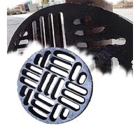 Caniveau Exterieur Grille De Drainage Rond En Fonte Grille Caniveau | 20 30 40 50 60 70cm Grille D'égout Couvercle de Drainage pour Cour, Route, Parc(35cm(13.8"))