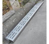 Caniveau Exterieur Kit de Caniveau, Caniveaux de Tranchée Acier Inoxydable | Gouttière de Dérivation D'eau pour Allée Balcon Trottoir(100x7x5cm)