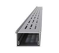 Caniveau Exterieur Kit De Gouttières Et Grilles De Drainage Linéaires En Acier Inoxydable, Caniveau De Tranchée De 100 Cm De Long, Pour Terrasse Extérieure, Piscine, Jardin, Trottoir, Garage(100x10x5c