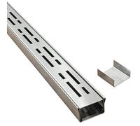 Caniveau Exterieur Kit Grilles de Drainage Linéaires en Acier Inoxydable | Caniveau De Tranchée, Pour Terrasse Extérieure, Piscine, Jardin, Trottoir, Garage(3pcs,100x7x5cm)