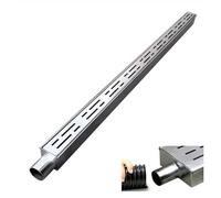 Caniveau Exterieur Tranchée de Drainage pour Gouttière Extérieure Mince avec Embouts/sortie, Kit de Drainage pour Canal de Drainage Étroit de 1,4 /2 /4 Po avec Grille, Auge de Tranchée D'égout de Puit