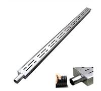Caniveau Exterieur Tranchée de Drainage pour Gouttière Extérieure Mince avec Embouts/sortie, Kit de Drainage pour Canal de Drainage Étroit de 1,4 /2 /4 Po avec Grille, Auge de Tranchée D'égout de Puit