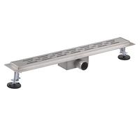 Caniveau extra plat pour douche italienne avec grille de finition inox longueur 60 centimètres - Avec siphon anti odeur et filtre pour cheveux NOYON & THIEBAULT