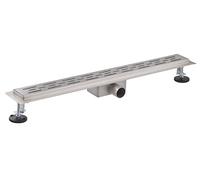 Caniveau extra plat pour douche italienne avec grille de finition inox longueur 70 centimètres - Avec siphon anti odeur et filtre pour cheveux NOYON & THIEBAULT