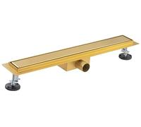 Caniveau extra plat pour douche italienne reversible finition gold/ou à carreler longueur 60 centimètres - Avec siphon anti odeur et filtre pour cheveux NOYON & THIEBAULT