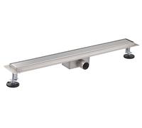 Caniveau extra plat pour douche italienne reversible finition inox/ou à carreler longueur 70 centimètres - Avec siphon anti odeur et filtre pour cheveux NOYON & THIEBAULT