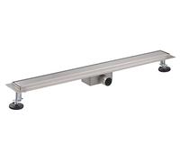 Caniveau extra plat pour douche italienne reversible finition inox/ou à carreler longueur 80 centimètres - Avec siphon anti odeur et filtre pour cheveux NOYON & THIEBAULT