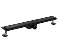 Caniveau extra plat pour douche italienne reversible finition noir mat/ou à carreler longueur 70 centimètres - Avec siphon anti odeur et filtre pour cheveux NOYON & THIEBAULT