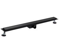 Caniveau extra plat pour douche italienne reversible finition noir mat/ou à carreler longueur 90 centimètres - Avec siphon anti odeur et filtre pour cheveux NOYON & THIEBAULT