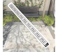 Caniveau rainuré en Acier Inoxydable avec Filtre de 15 x 8 cm (2/4 po) - système de Drainage rainuré Standard pour allées et salles de Bains, caniveau étroit (15 x 8 cm / 5,9 x 3,1 po) - dra