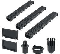 Caniveaux de drainage 3 pcs Plastique 3 m