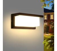 CANMEIJIA Applique Murale Exterieur 18W Noir 3000K Eclairage Pour Façade | Kit de fixation complet inclus pour une installation murale rapide, simple et securisee au niveau de votre entree extérieure