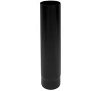 Canna fumaria Tuyau 1 m. DN 125 émaillé noir 600 degrés pour poêle à bois, CE, fabriqué en Italie