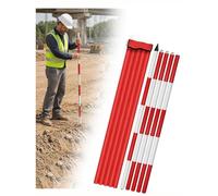 Canne de Mesure Aluminium Segmentée pour Topographie et Construction | Mire de centrage avec repères visibles et assemblage rapide pour travaux routiers et relevés(196.85 inch/500cm)