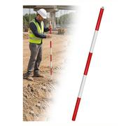 Canne de Mesure Aluminium Segmentée pour Topographie et Construction | Mire de centrage avec repères visibles et assemblage rapide pour travaux routiers et relevés(Middle Section)