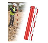 Canne de Mesure Aluminium Segmentée pour Topographie et Construction | Mire de centrage avec repères visibles et assemblage rapide pour travaux routiers et relevés(78.74 inch/200cm)