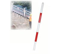 Canne de mesure segmentée en aluminium, tige graduée rouge et blanche | Graduations rouges et blanches ; transport facile ; pour topographie et cons(Middle Section)