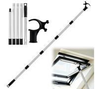 Canne Télescopique pour Stores et Fenêtres De Toit, 2m Perche Telescopique Conçu pour Contrôler Les Lucarnes avec Crochet Universel pour Fenêtres de Toit et Stores Enrouleurs