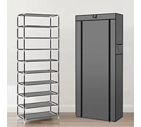 Cannoli Armoire de Rangement,Garde-Robe Penderies pour Chambre d'adulte,Penderie de vêtement Pliable,Porte-vêtements Pliable,pour Vestiaire, Chambre, Salle d’étude (60 * 30 * 160cm Gris foncé)