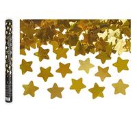 PartyDeco Canon à confettis Étoile 902 – Métallique Or 40 cm