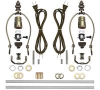 Canomo Lot de 2 kits de câblage de lampe avec harpe de 20,3 cm, 2 tubes de lampe de 30 cm, et toutes les pièces nécessaires et instructions pour la conception ou
