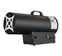 Canon à air chaud GPL FX-GH51 FUXTEC allumage piézo tuyau raccordement et réducteur de pression normes FR puissance chauffage jusqu'à 50 kW, débit d'air 1000 m³/h, protection surchauffe
