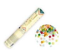 canon à confettis papier étoile 20cm multicolore - générique tuksc20