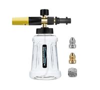 Canon a Mousse Amélioré pour Nettoyeur Haute Pression Karcher K Series K2 K3 K4 K5 K6 K7, Canon à mousse de Neige 1L avec Buse de Pulvérisation Réglable (Noir et Jaune)