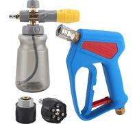 Canon à mousse pour lavage de voiture - Buse 6 en 1 et réservoir à mousse - Pour nettoyeurs haute pression - Adaptateur pour la série K (K2 à K7) - Jusqu'à 5000 PSI - Bleu