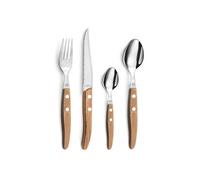 Lou Laguiole – Coffret 24 couverts Canopée – Acier inoxydable 18/0 – Finition standard, bois