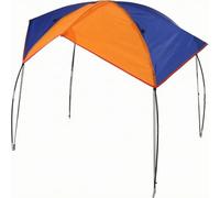 Canopée de Bateau Gonflable Abri Bimini Toit Pare Soleil Pare Brise en Polyester Pliable avec Légers et Crochets Métalliques Adaptée aux Sorties Nautiques Pêche Loisirs, Grand 195 155CM
