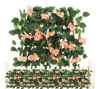 Canopée de Jardin Extensible en Verdure,Faux lierre pétunia décoratif artificiel | Clôture de Feuillage Vert - pour Balcon Cour Jardin Terrasse Parterre Pelouse Escalier Mur