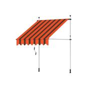 Canopée Store Banne Manuel 200 x 150 cm - Auvent de Terrasse sans Perçage - Réglable avec Manivelle - Rouge et noir
