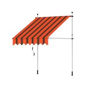 Canopée Store Banne Manuel Rétractable avec Manivelle, Auvent de Terrasse sans perçage, Protection Solaire Réglable pour Balcon, Terrasse, Jardin (Rouge et Noir, 2m x 1.5m)