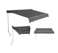 Canopée Store Banne Manuel Semi Coffre Gris 4 x 2.5m