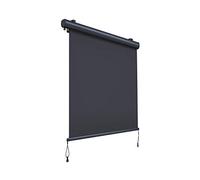 Canopée Store Vertical Rétractable avec Coffre, Store Enrouleur Exterieur avec Manivelle pour Balcon, Terrase, Brise Vue pour Jardin, Gris, 2,5 x 1,4 m (H x L)