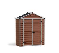 Palram – Abri de jardin Skylight 1,55 m² – Cadre aluminium, panneaux polycarbonate – Ambre