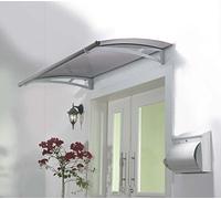 Canopia by Palram Auvent de Porte d'entrée Aquila 1.4m² Marquise de Porte, Protection Contre la Pluie et Le Soleil pour Maison, (Gris)