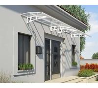 Palram Auvent de porte Bordeaux 4,47 m Marquise transparente 139x447 cm Blanc