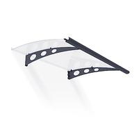 Marquise alu - CANOPIA BY PALRAM - Saturne - 135 x 90,5 x 18,5 cm - Gris anthracite - Polycarbonate